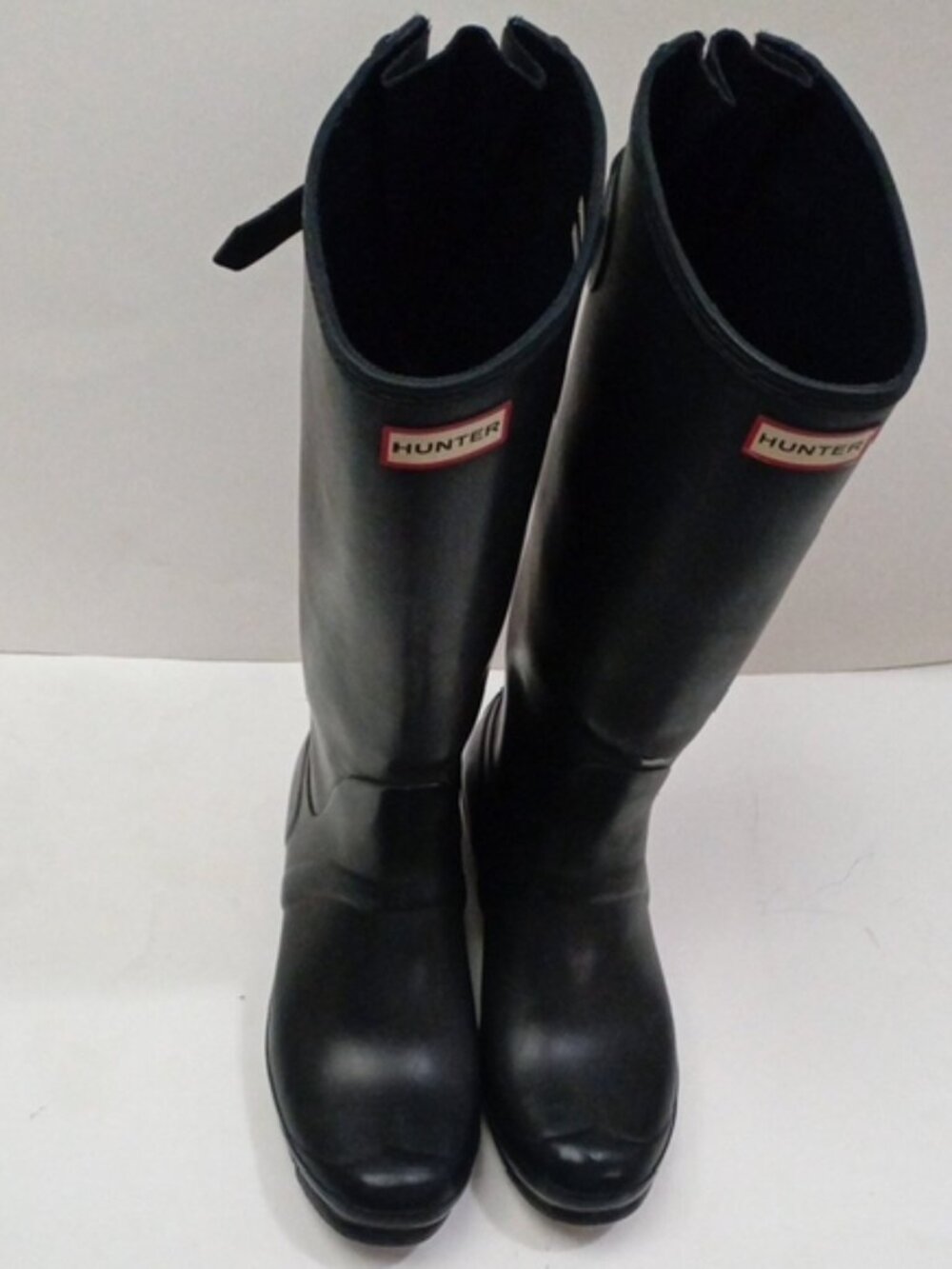 Hunter Black Knee High Tall Adjustable Winter & Rain Boots Women's Size US 10